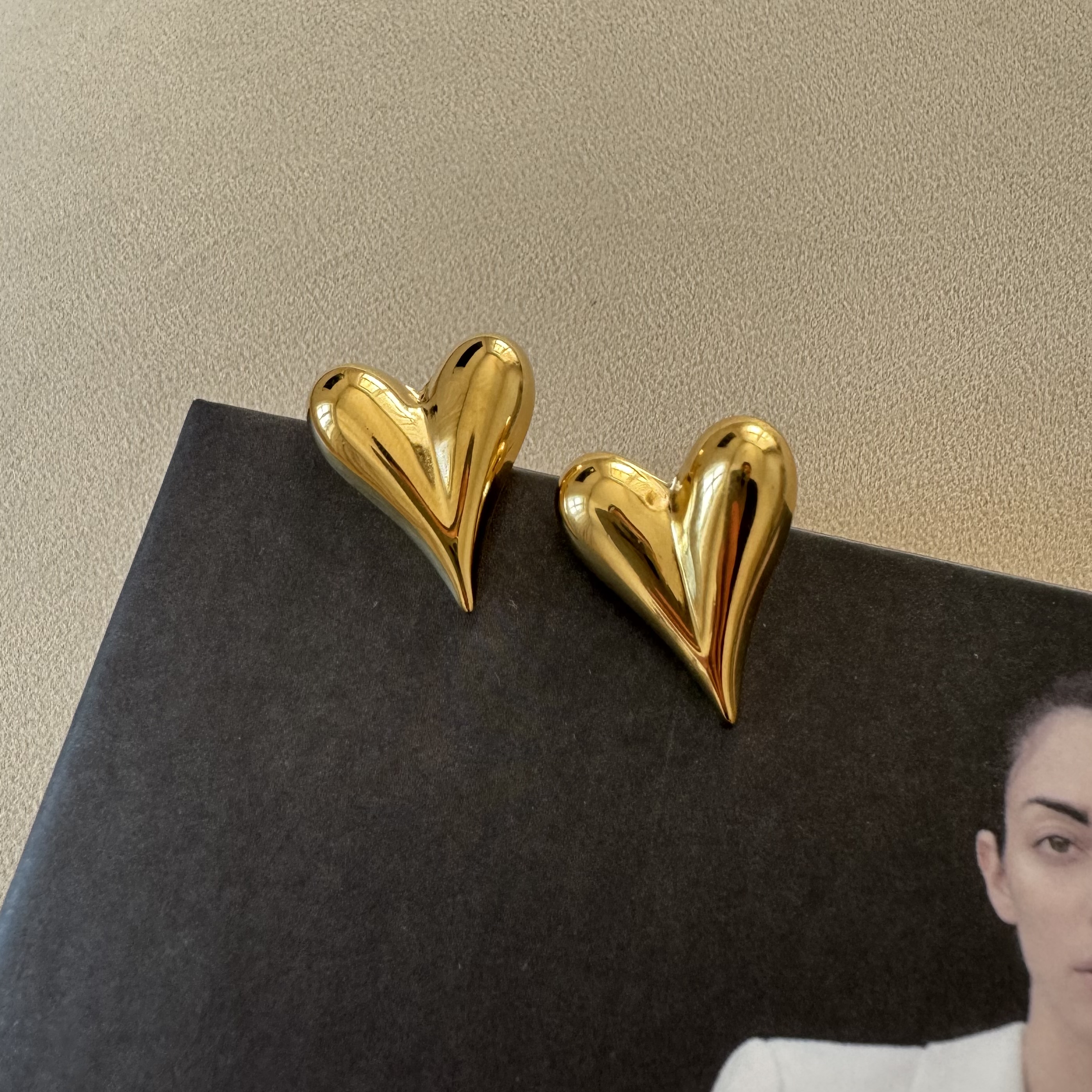 картинка Серьги "Золотое сердце"