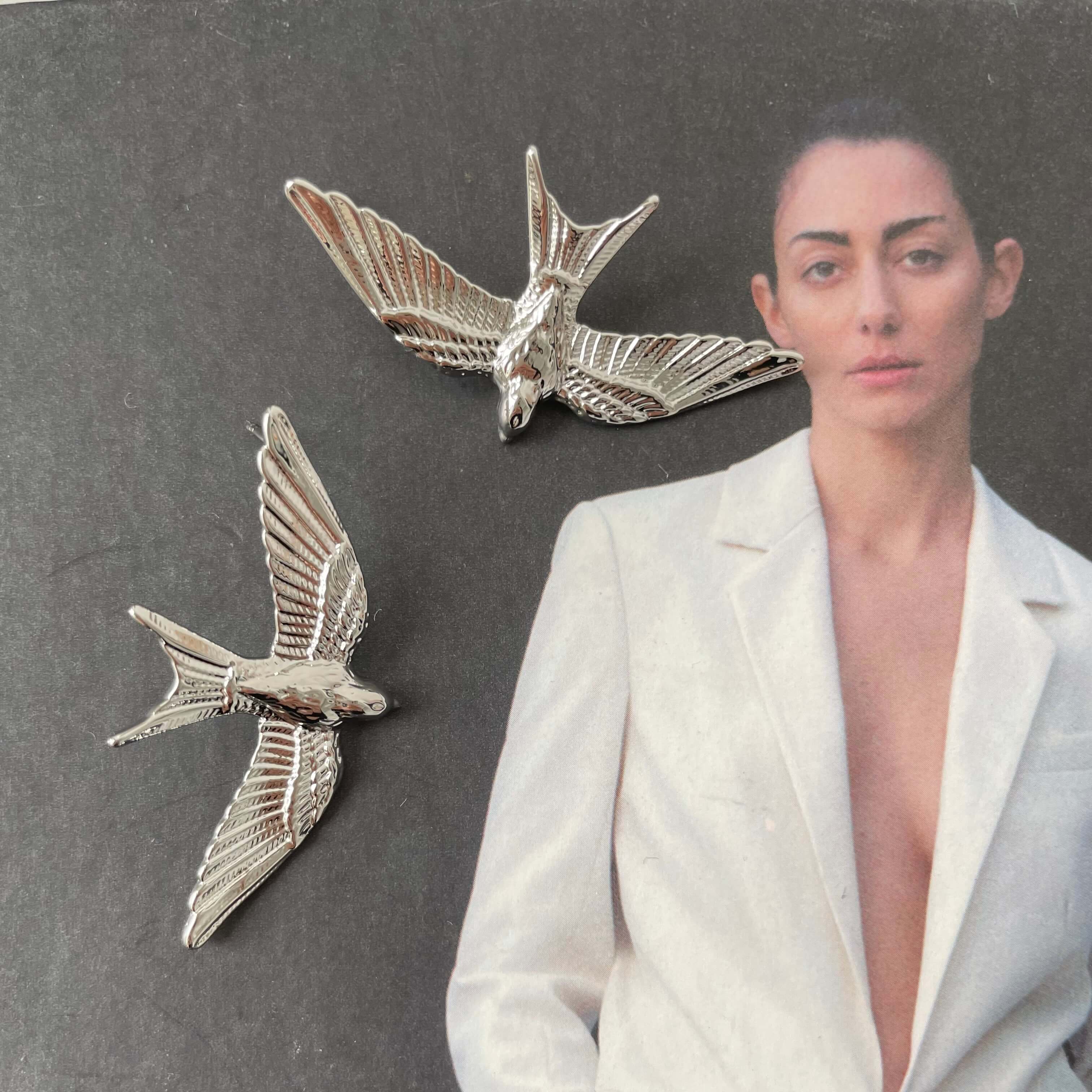 картинка Серьги "Серебряные ласточки"