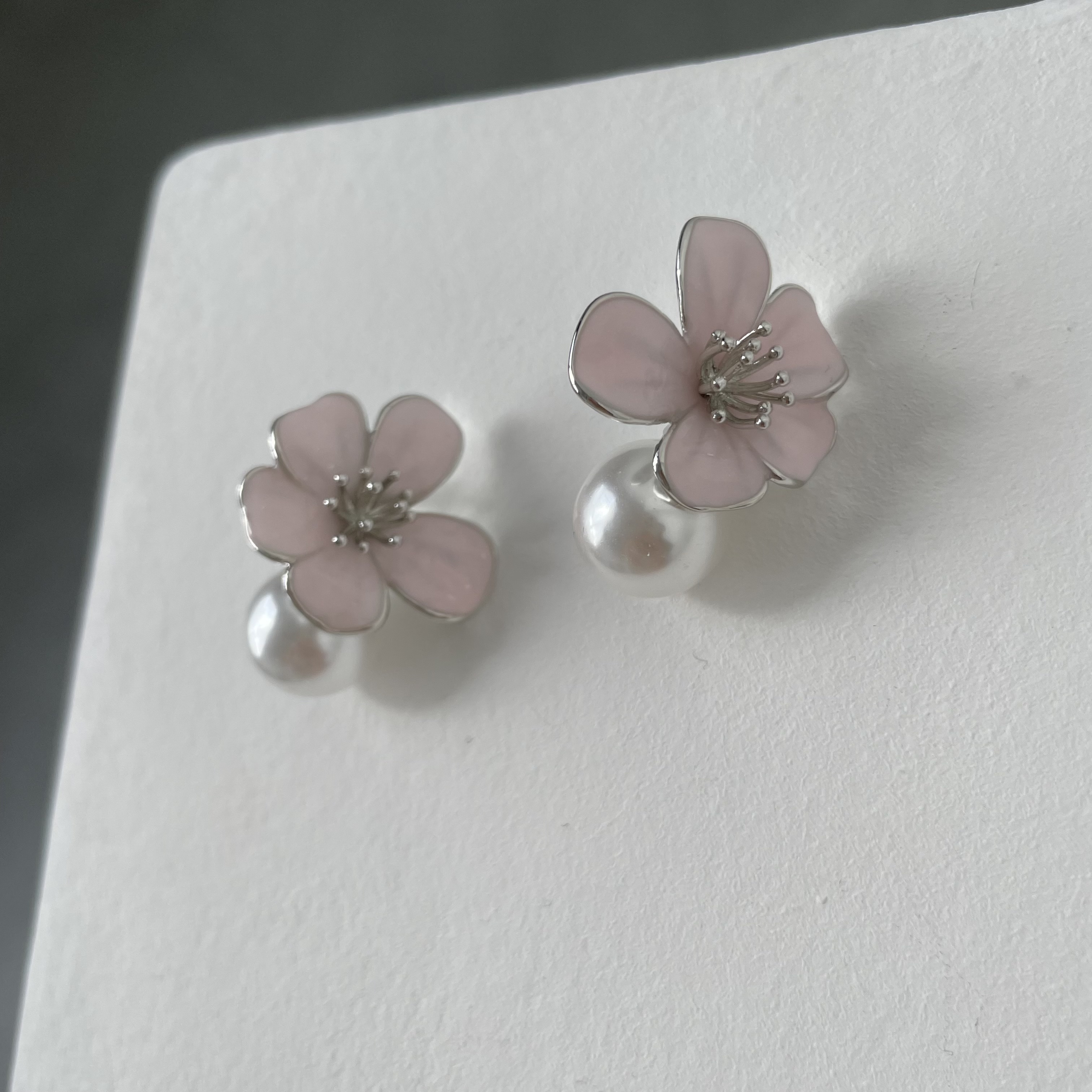 картинка Серьги "Розовый цветок"