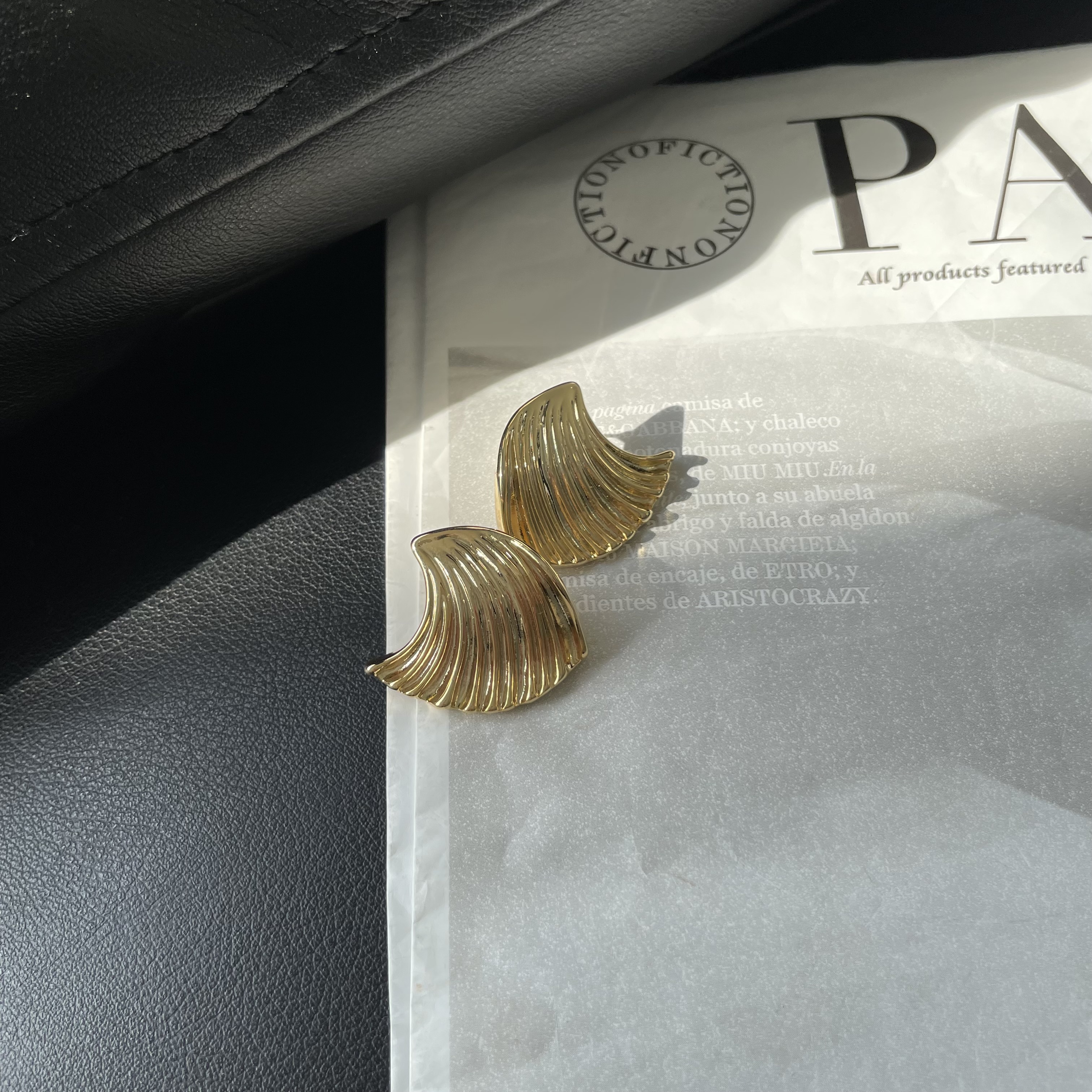 картинка Серьги "Золотая волна"