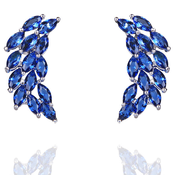 картинка Серьги с кристаллами "Крылья"