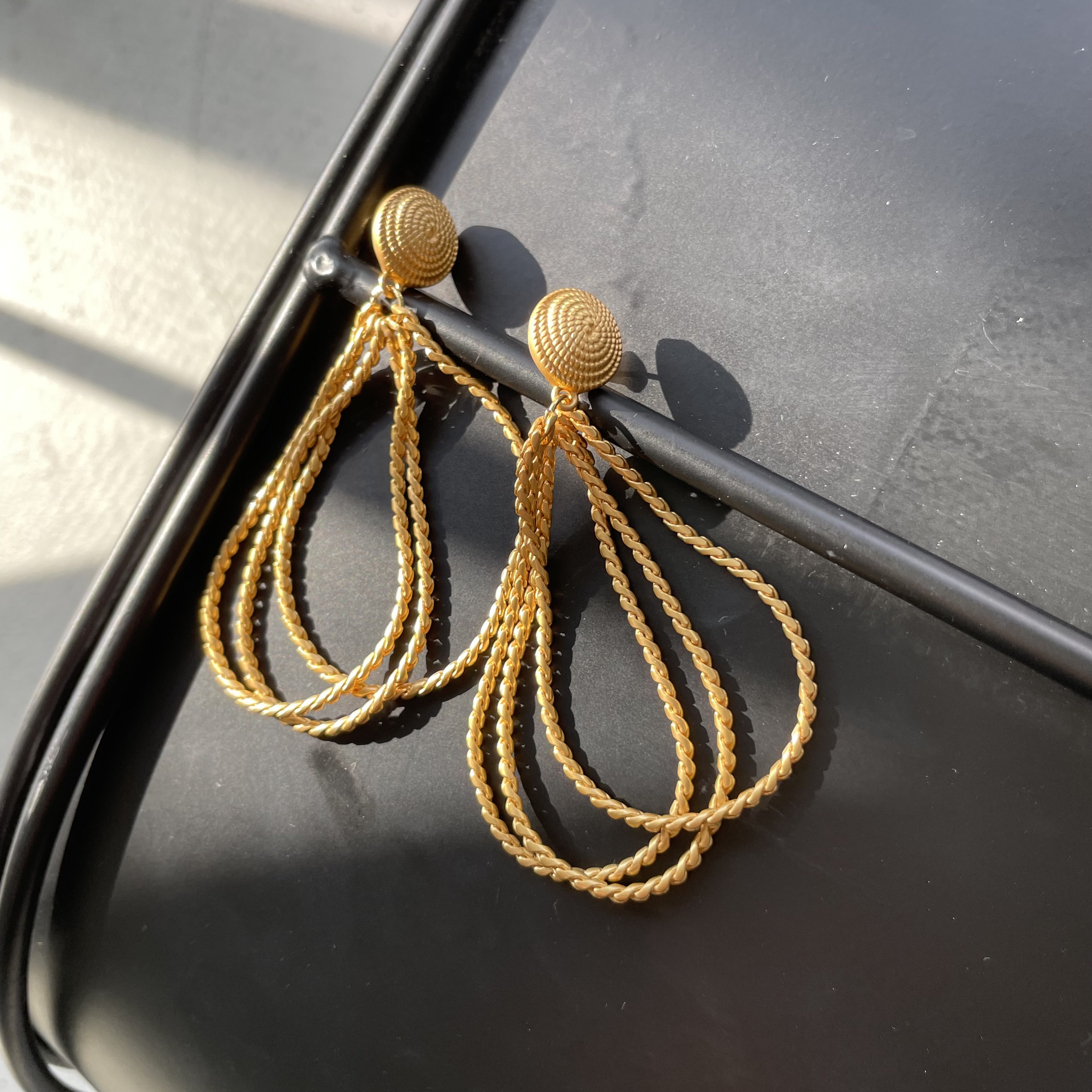 картинка Серьги "Матовые цепи"