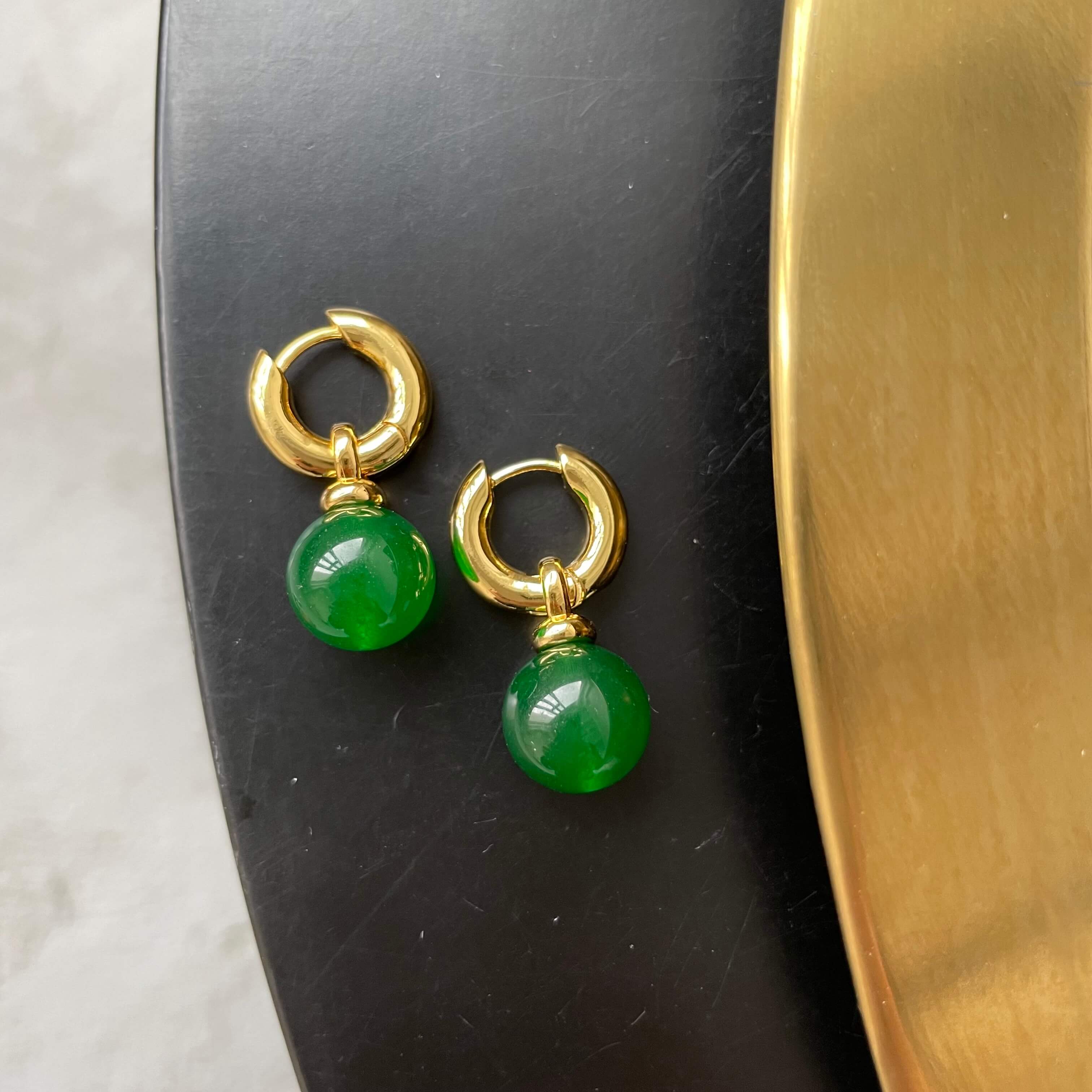 картинка Серьги "Зеленая карамель"