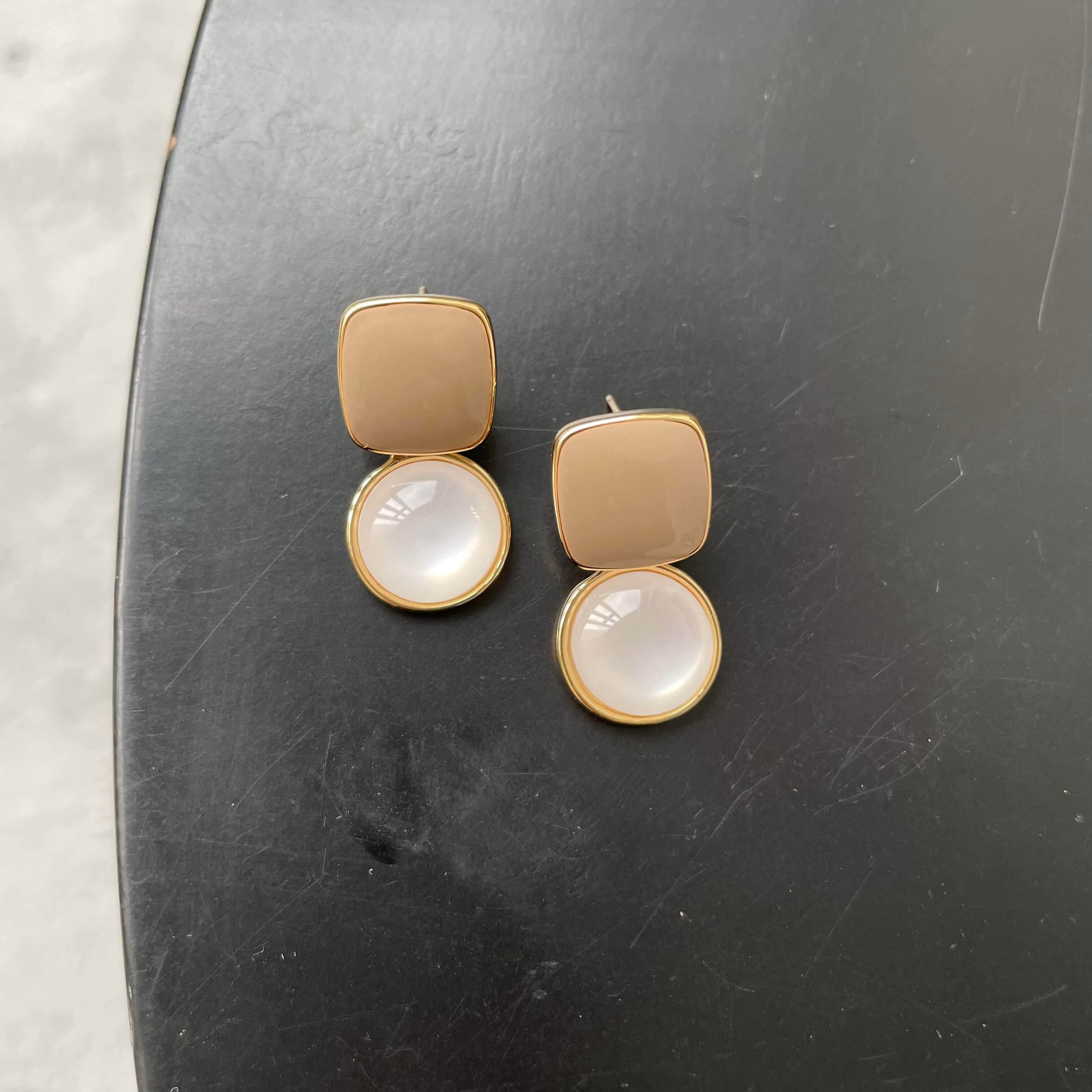 картинка Серьги-трансформеры "Карамель"