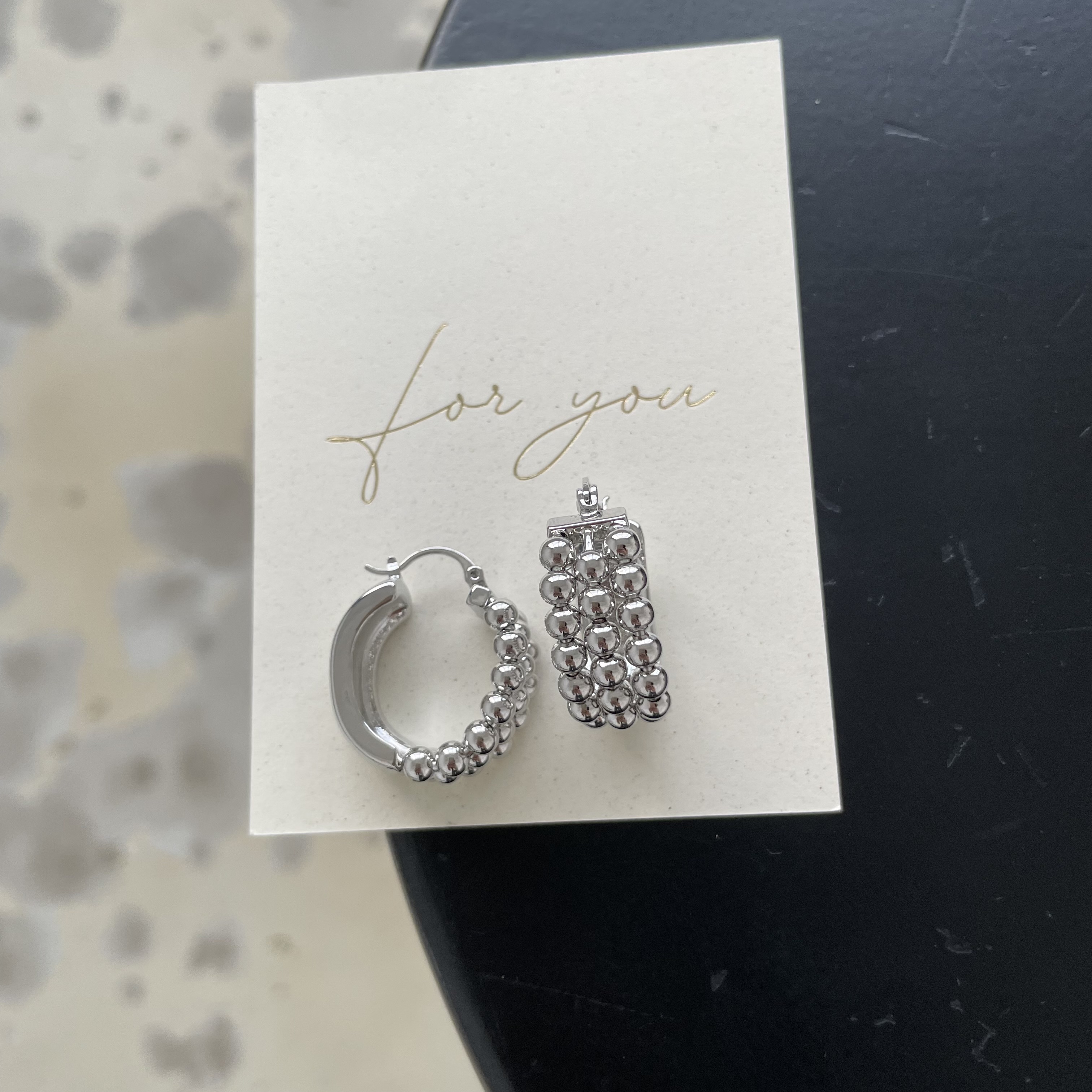 картинка Серьги "Серебряные бусины"