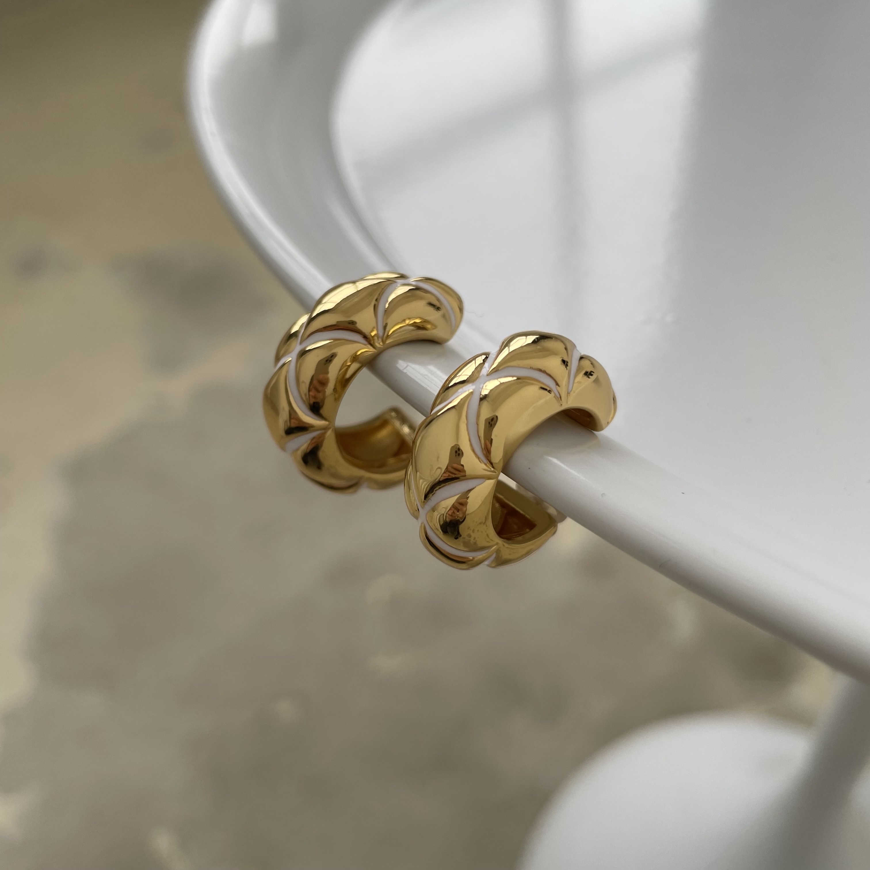 картинка Серьги "White and gold"