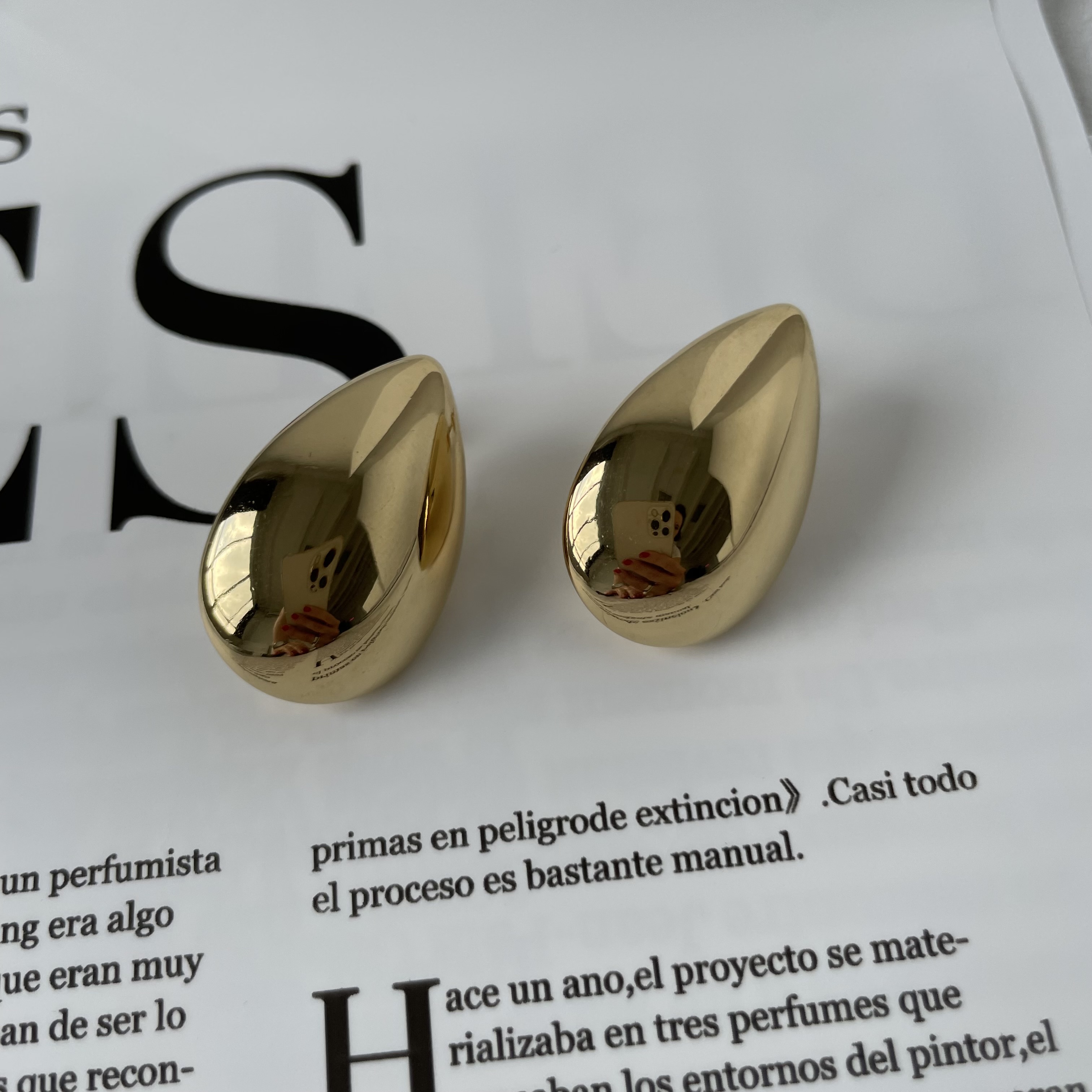 картинка Серьги "Golden seed"