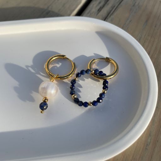 картинка Серьги с подвесами "Друза и жемчуг"