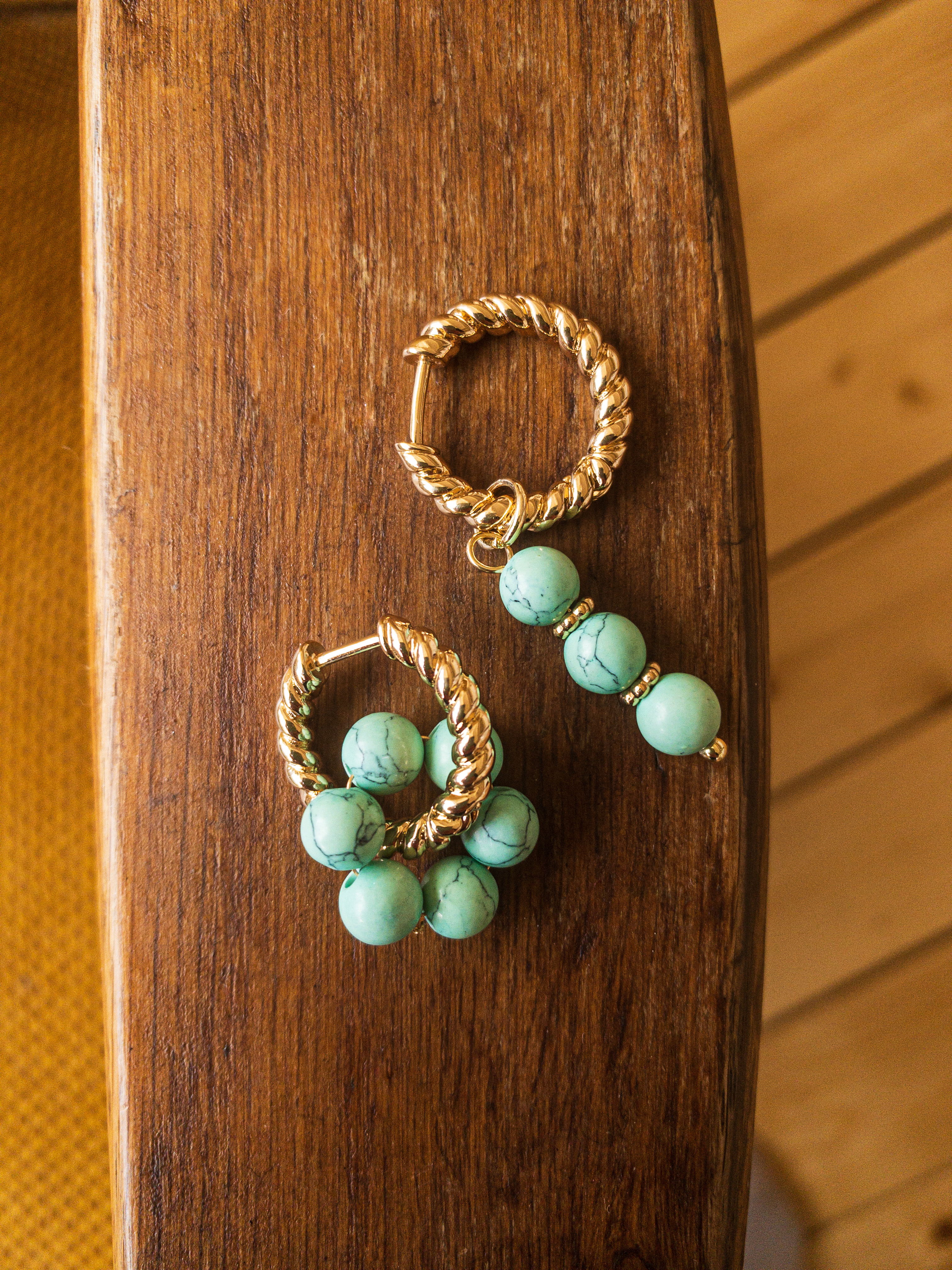 картинка Серьги с подвесом "Бирюза"