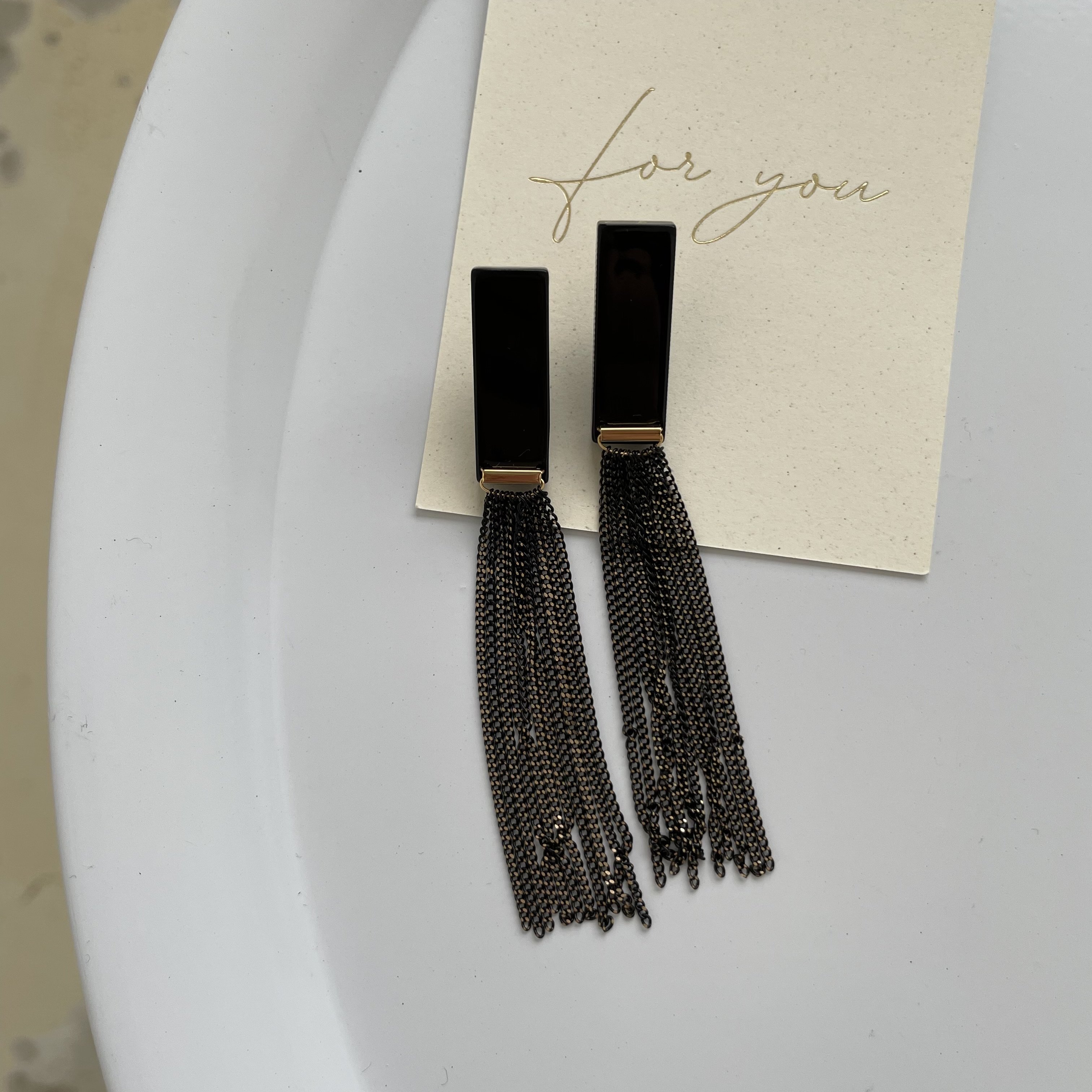 картинка Серьги "Black party"