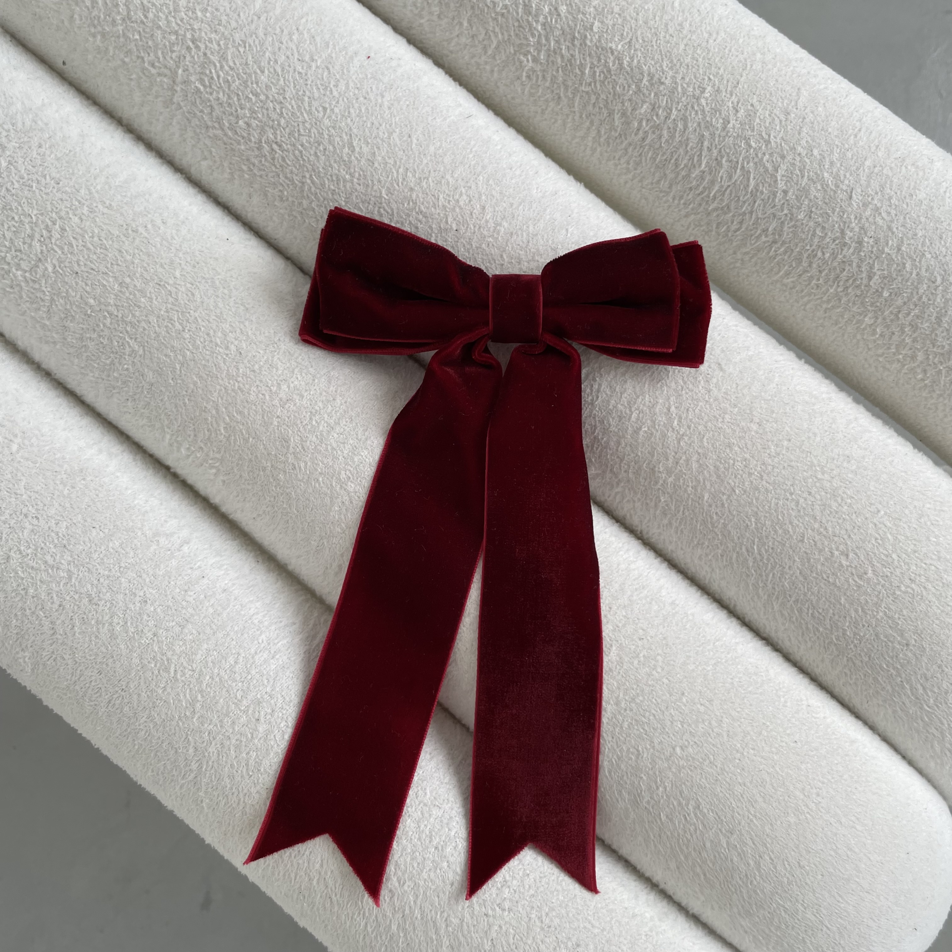 картинка Бант бархатный "Бордо"