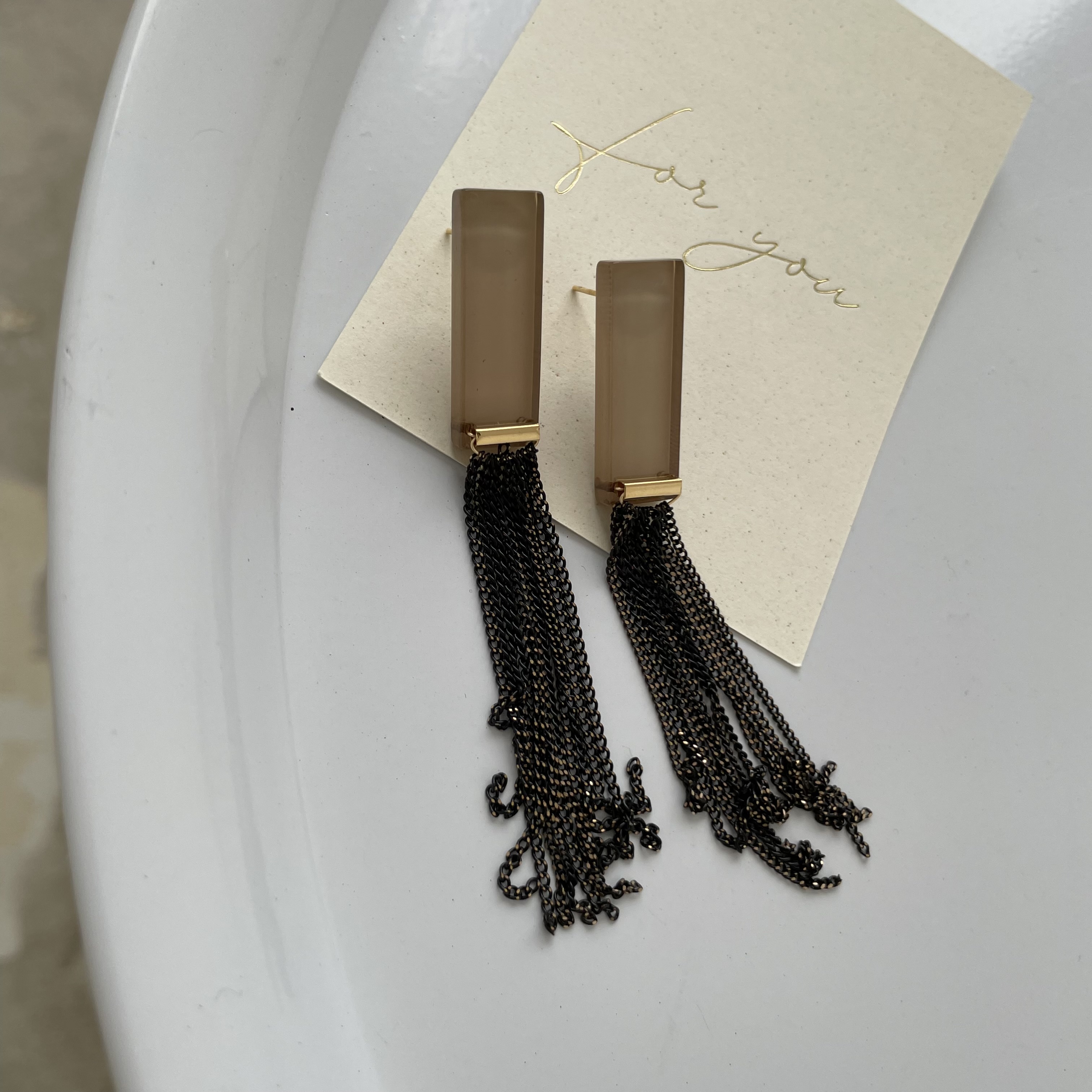 картинка Серьги  "Beige party"