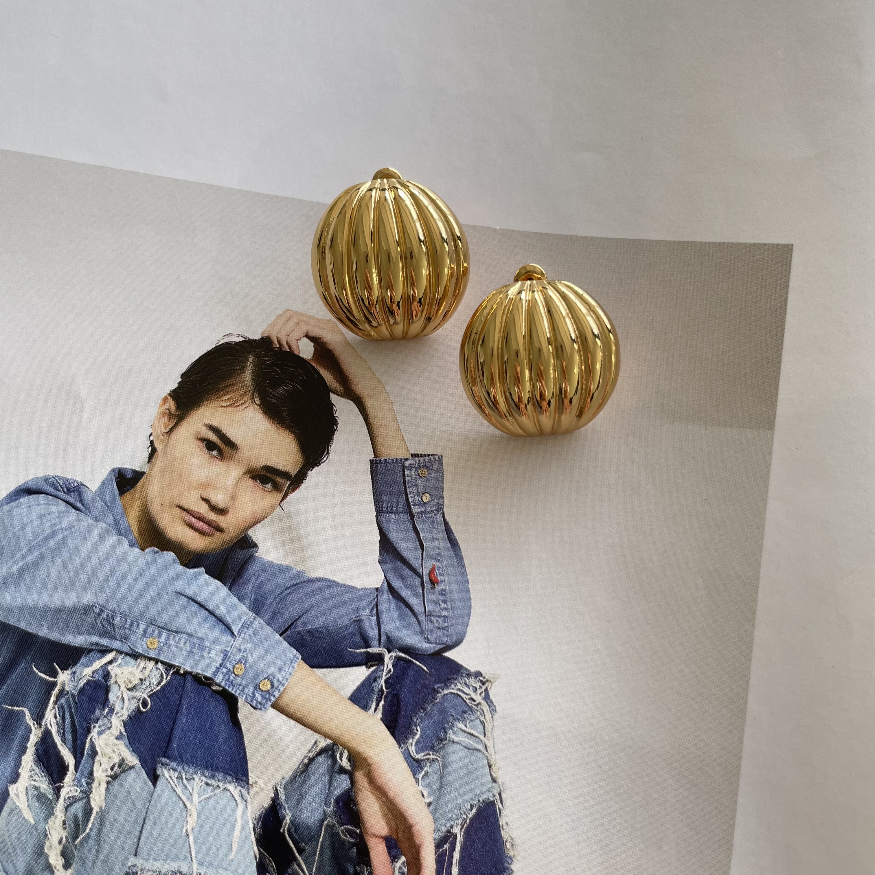 картинка Серьги "Golden bow"