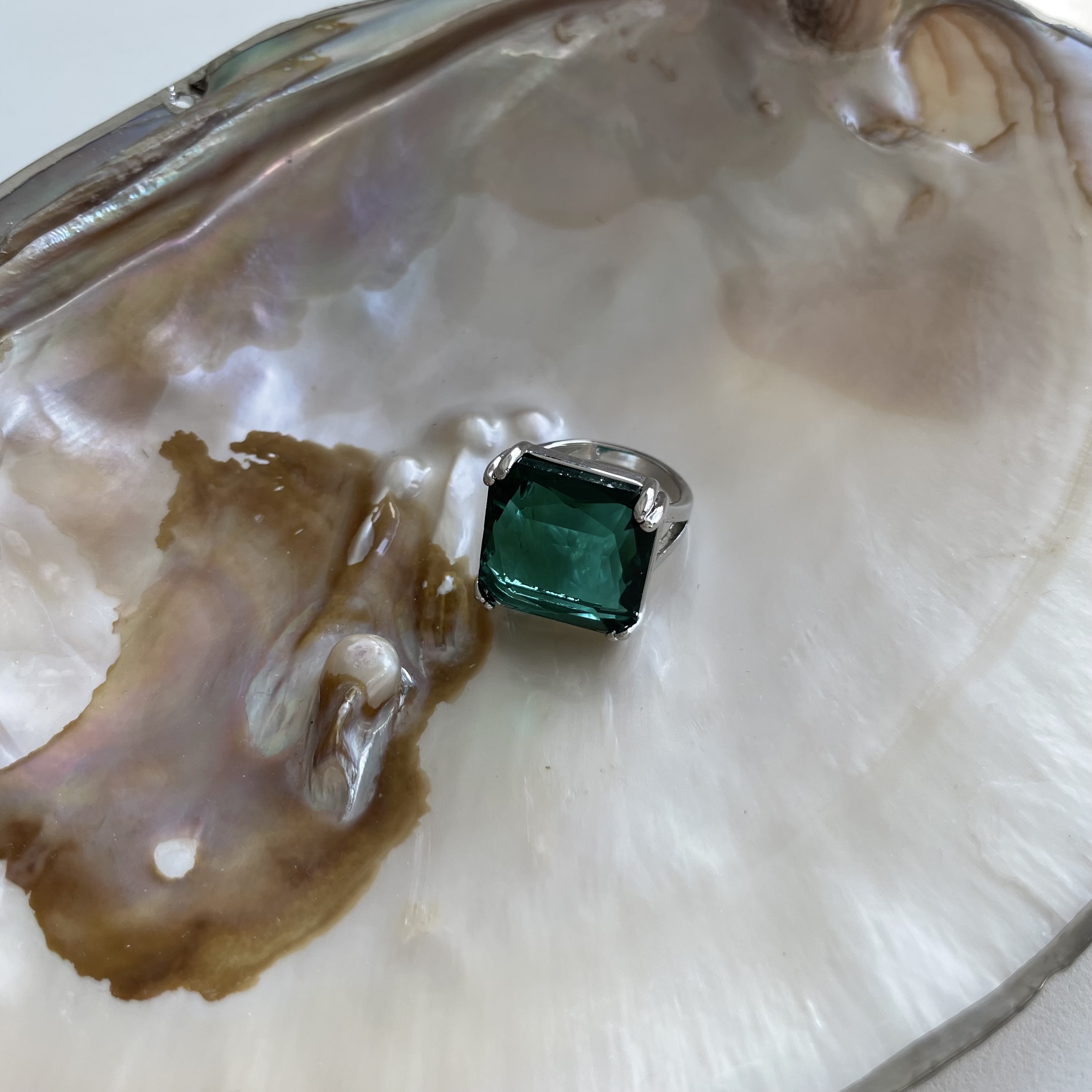 картинка Кольцо "Green crystal"