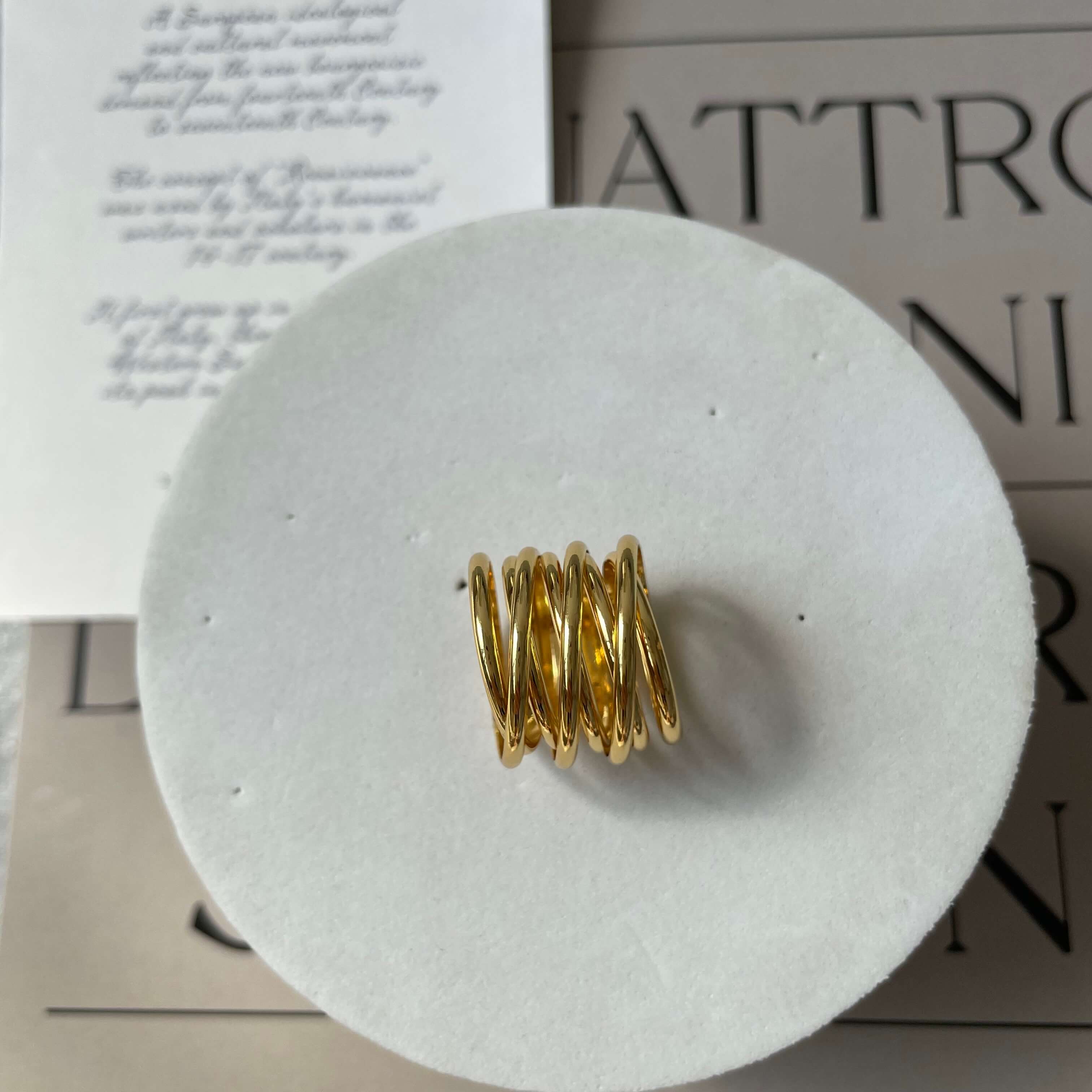 картинка Кольцо "Golden spiral"