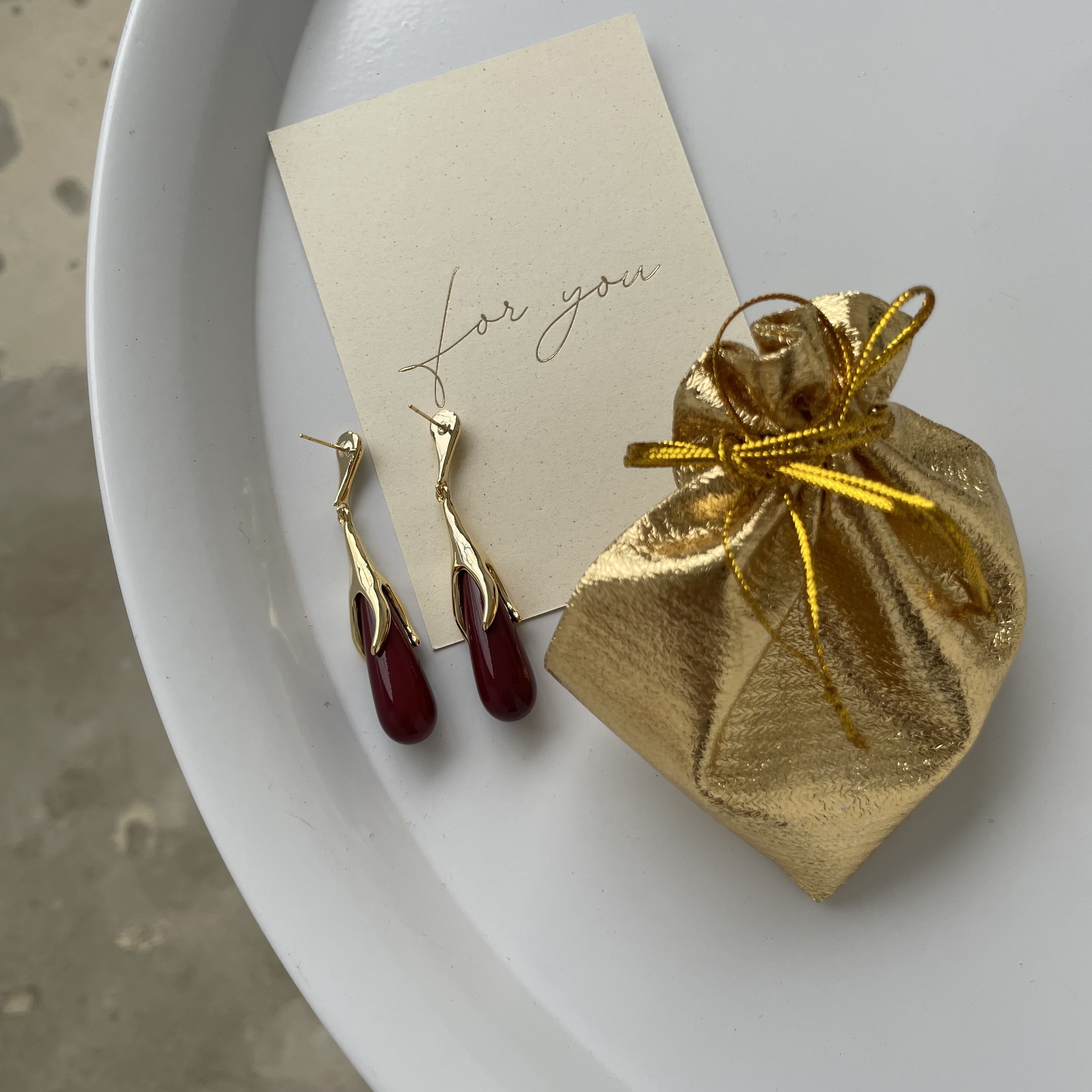 картинка Серьги "Бордо"