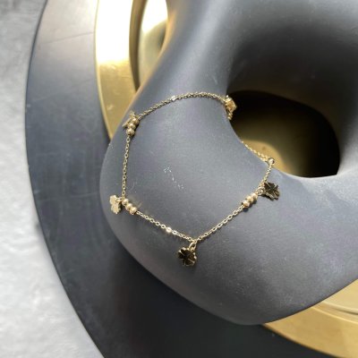 картинка Браслет для ног "Golden сlover"