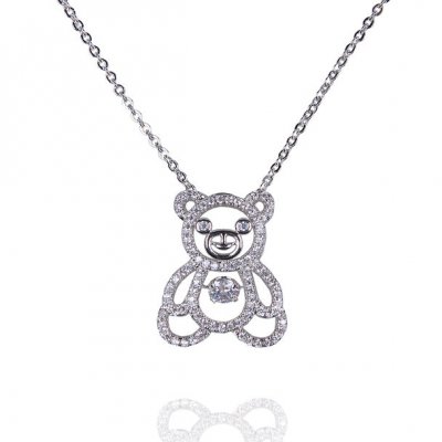 картинка Подвеска медвежонок с кристаллом Swarovski