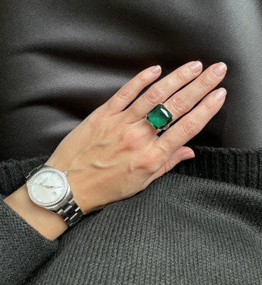 картинка Кольцо "Green crystal"