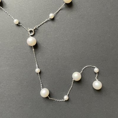 картинка Колье "Silver pearl rain"