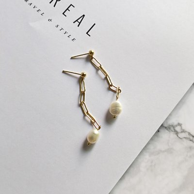 картинка Серьги "Pearl Gold"