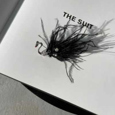 картинка Брошь  "Black Swan"