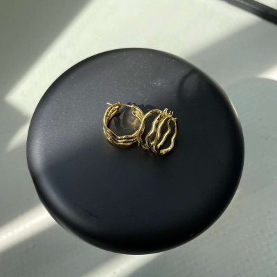 картинка Серьги "Golden waves"