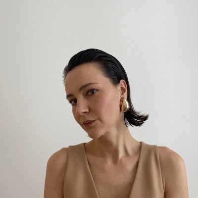 картинка Серьги "Big gold comma"
