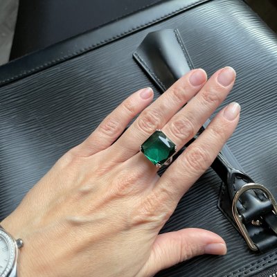 картинка Кольцо "Green crystal"
