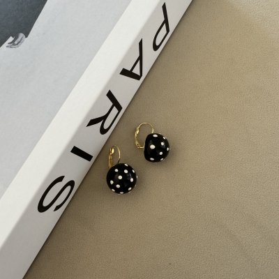 картинка Серьги "Polka dot black"