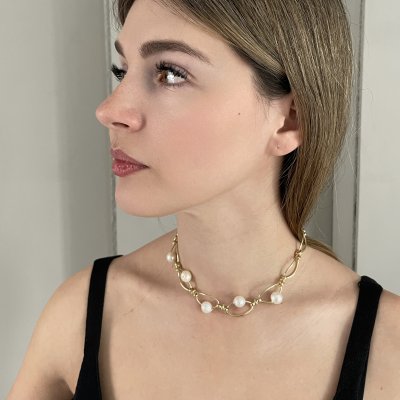 картинка Ожерелье "Pearl and Gold"